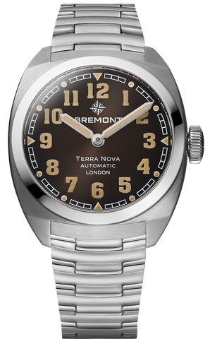 Bremont Watch Terra Nova 38 Black Bracelet TN38-ND-SS-BK-B