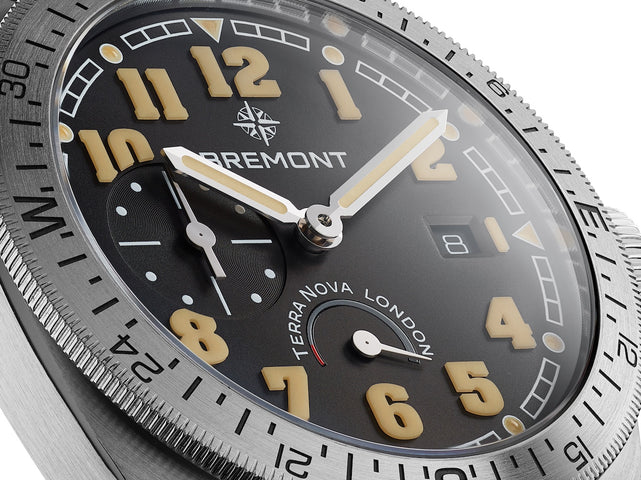 Bremont Terra Nova 40.5 Turning Bezel Black Leather Watch