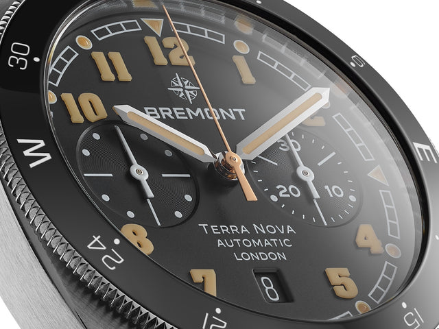 Bremont Terra Nova 42.5 Steel Chronograph Leather Watch