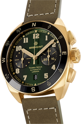 Terra Nova Chronograph Bronze Leather TN42-CHR-BZ-GN-L-S