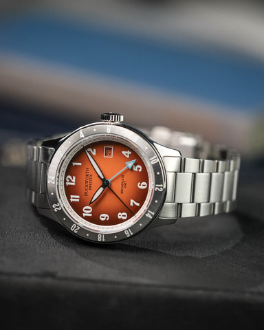 Duckworth Prestex Broadgate GMT Orange Bracelet Watch