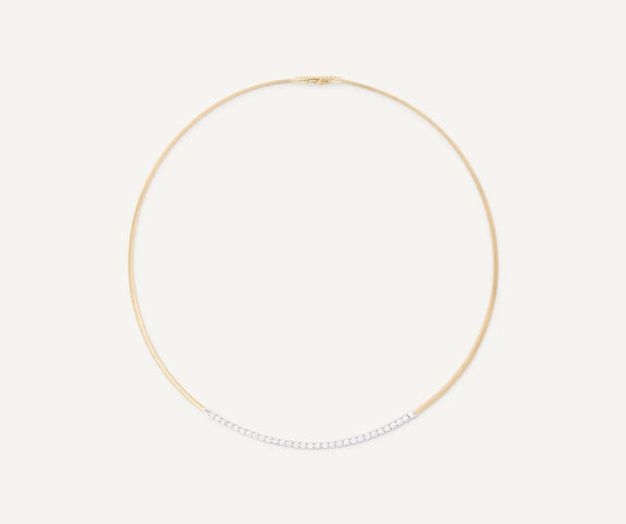 Marco Bicego Masai 18ct Yellow Gold Coil 0.75ct Diamond Necklace