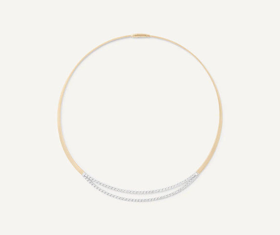 Marco Bicego Masai 18ct Yellow Gold Coil 1.95ct Diamond Necklace