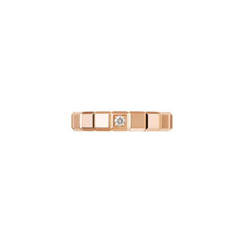 Chopard Ice Cube 18ct Rose Gold Diamond Medium Ring