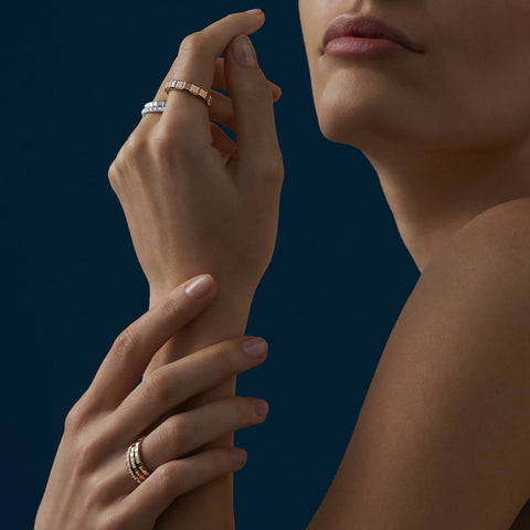 Chopard Ice Cube 18ct Rose Gold Slim Ring