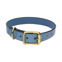 Chatsworth The Dog Blue English Leather Brass Buckle 2.5cm Collar G924