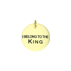 Chatsworth The Dog Brass Vermeil I Belong To The King Dog Tag, G889.