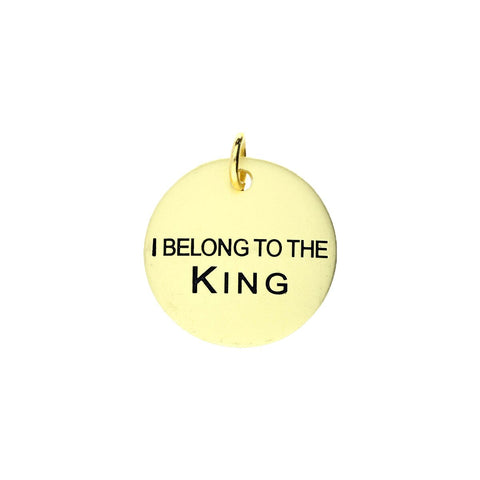 Chatsworth The Dog Brass Vermeil I Belong To The King Dog Tag, G889.