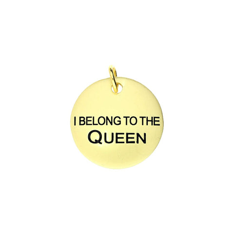 Chatsworth The Dog Brass Vermeil I Belong To The Queen Dog Tag, G890.