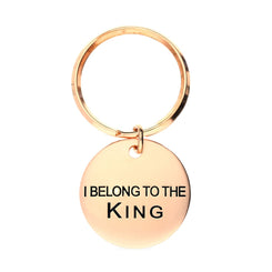 Chatsworth The Dog Copper Vermeil I Belong To The King Keyring, G909.