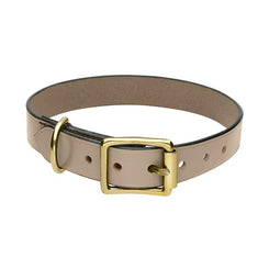 Chatsworth The Dog Grey English Leather Brass Buckle 2.5cm Collar G928