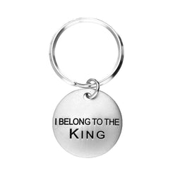 Chatsworth The Dog Steel Vermeil I Belong To The King Keyring, G909.