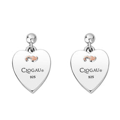 Clogau Tree of Life Sterling Silver Insignia Heart Stud Earrings, 3SCSH