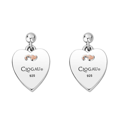 Clogau Tree of Life Sterling Silver Insignia Heart Stud Earrings, 3SCSH