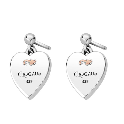 Clogau Tree of Life Sterling Silver Insignia Heart Stud Earrings, 3SCSHLE