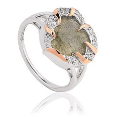 Clogau Dinas Emrys Sterling Silver Labradorite Ring, 3SDRLR.