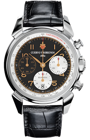 Cuervo y Sobrinos Chronograph Heritage Watch 3145.1HB