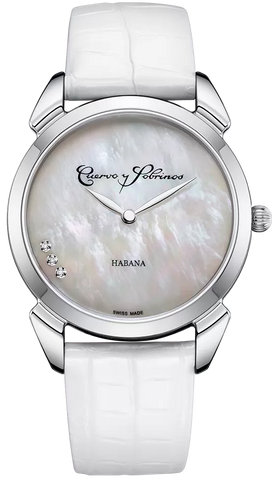 Cuervo y Sobrinos Watch Historiador Primera Dama White 3113.1W