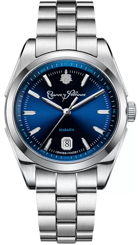 Cuervo y Sobrinos Watch Robusto 1935 Azul Marino 3161B.1B