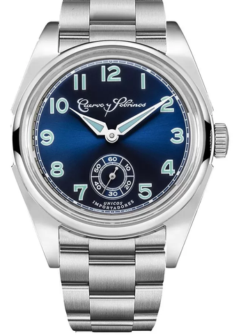 Cuervo y Sobrinos Watch Robusto Sans Souci Blue 3162B.1B