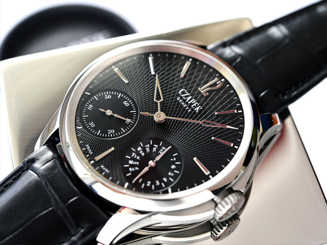 Czapek Quai des Bergues No.17 Double Soleil Tuxedo Black Watch