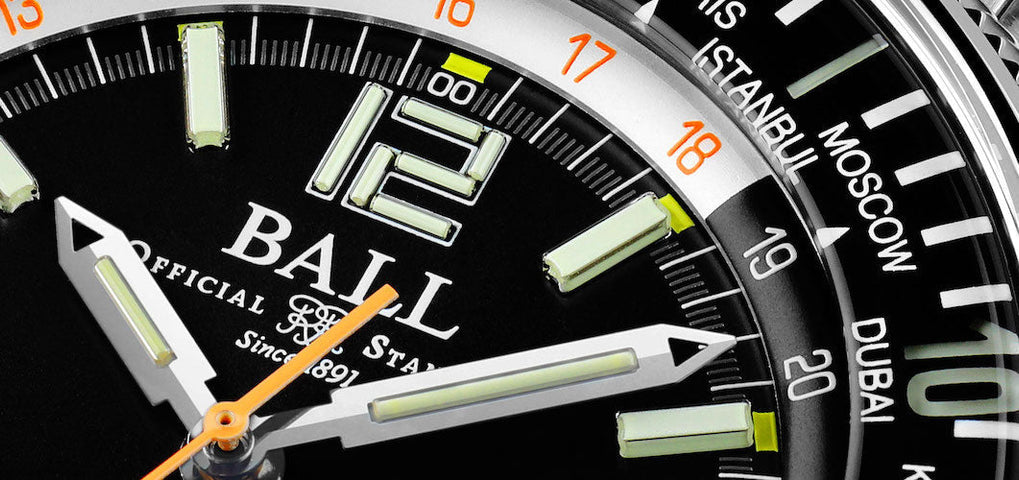 Ball Watch Company Engineer Master II Diver Worldtime Limited Edition Watch with black dial, rubber strap, steel case