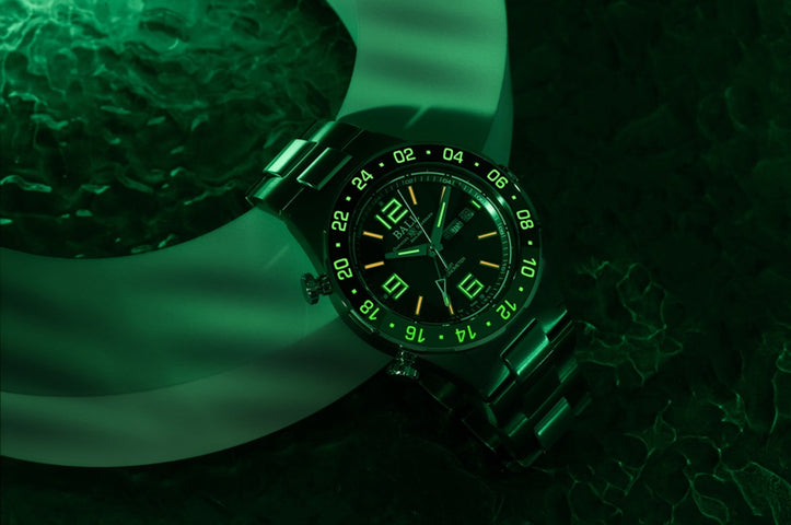 Ball Watch Company Roadmaster Marine GMT Limited Edition Watch with green dial, titanium strap, titanium case