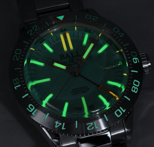 Ball Watch Company Engineer III Outlier Limited Edition Watch with blue dial, steel bracelet, steel case