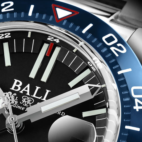 Ball Watch Company Engineer III Outlier Limited Edition Watch with black dial, steel bracelet, steel case