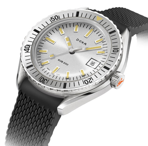Doxa Sub 200 Searambler Black Rubber Watch