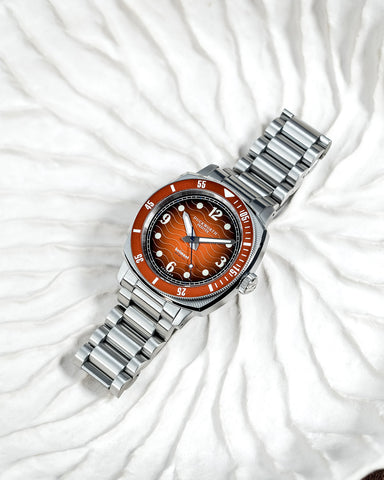 Duckworth Prestex Belmont Dive Orange Bracelet Watch