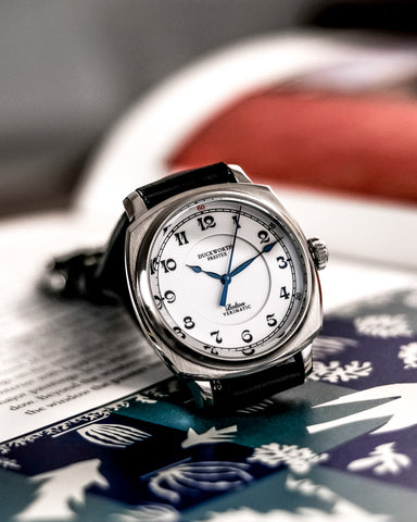 Duckworth Prestex Bolton Verimatic White Black Leather Watch