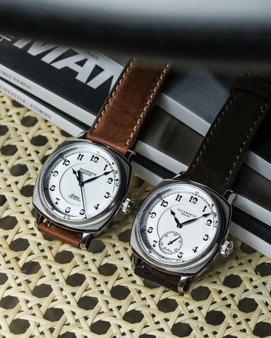 Duckworth Prestex Bolton Small Seconds White Black Leather Watch