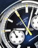 Duckworth Prestex Watch Chronograph 42 Blue Sunburst Blue Rubber