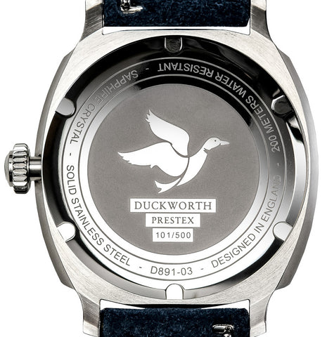 Duckworth Prestex Watch Verimatic Blue Fume Black Leather