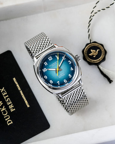 Duckworth Prestex Verimatic Blue Fume Mesh Bracelet Watch