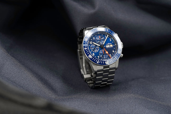 Fortis Novonaut N-42 Cobalt Blue Edition Bracelet Watch