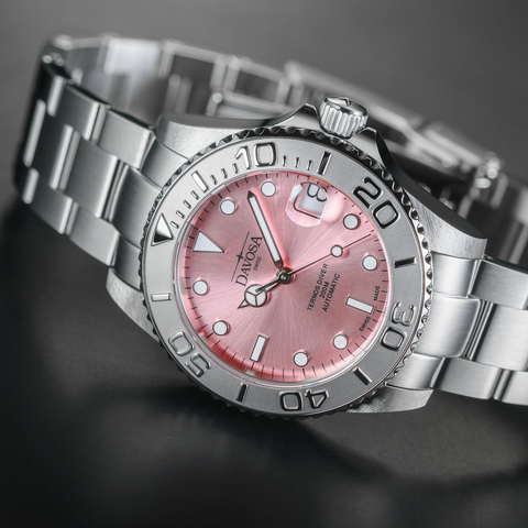 Davosa Ternos Medium California Automatic Pink Ladies Watch