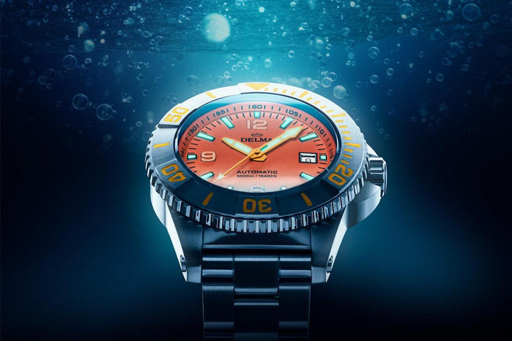 Delma Blue Shark IV Orange Limited Edition Watch