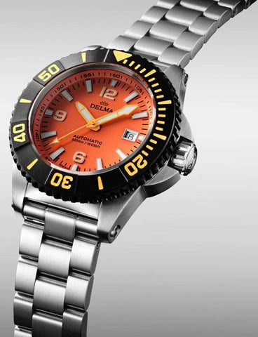 Delma Blue Shark IV Orange Limited Edition Watch