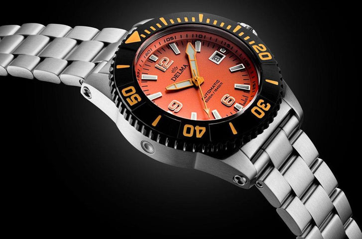 Delma Blue Shark IV Orange Limited Edition Watch