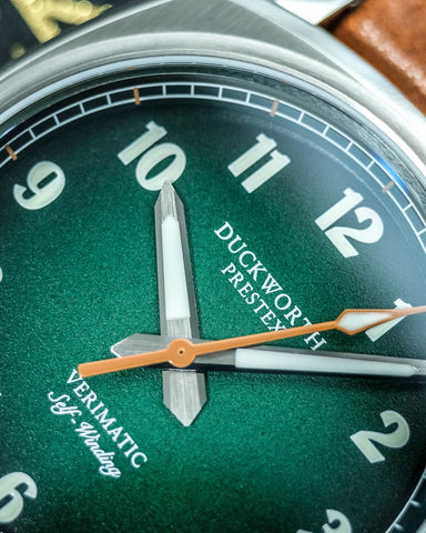 Duckworth Prestex Verimatic Green Fume Brown Suede Watch