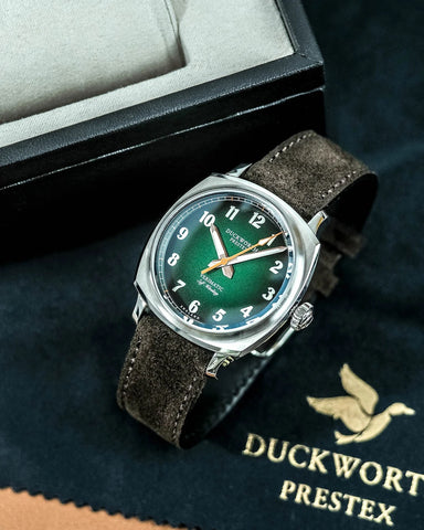Duckworth Prestex Verimatic Green Fume Brown Suede Watch