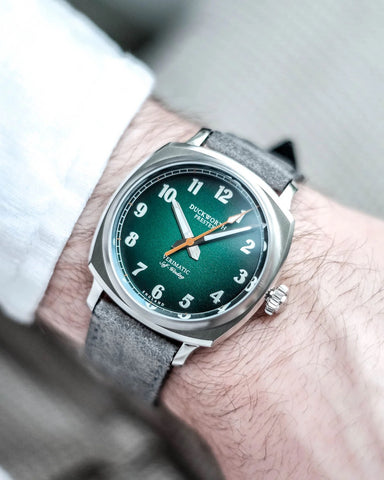 Duckworth Prestex Verimatic Green Fume Grey Suede Watch