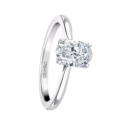 Platinum 1.00ct Laboratory Grown Diamond Oval Cut Solitaire Ring