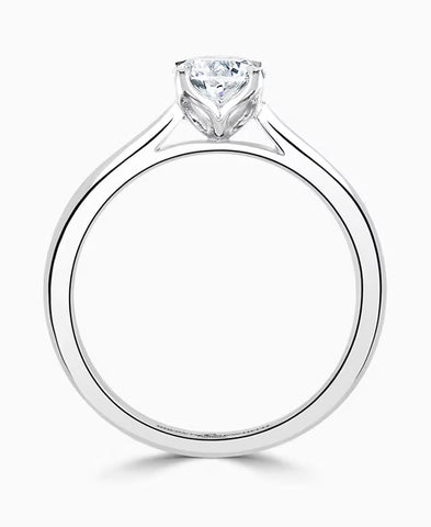 Platinum 1.00ct Laboratory Grown Diamond Oval Cut Solitaire Ring