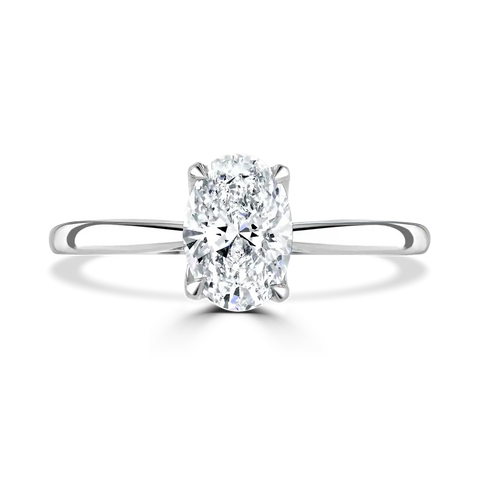 Platinum 1ct Oval Cut Laboratory Grown Diamond Solitaire