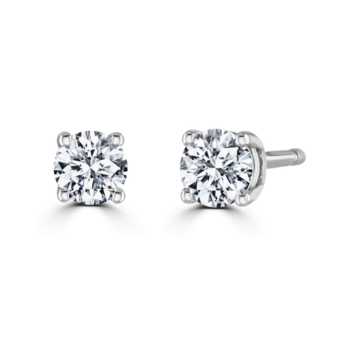 18ct White Gold 0.30ct Lab Grown Diamond Solitaire Stud Earrings
