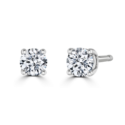 18ct White Gold 0.30ct Diamond Solitaire Stud Earrings