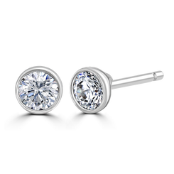 18ct White Gold 0.40ct Diamond Solitaire Stud Earrings